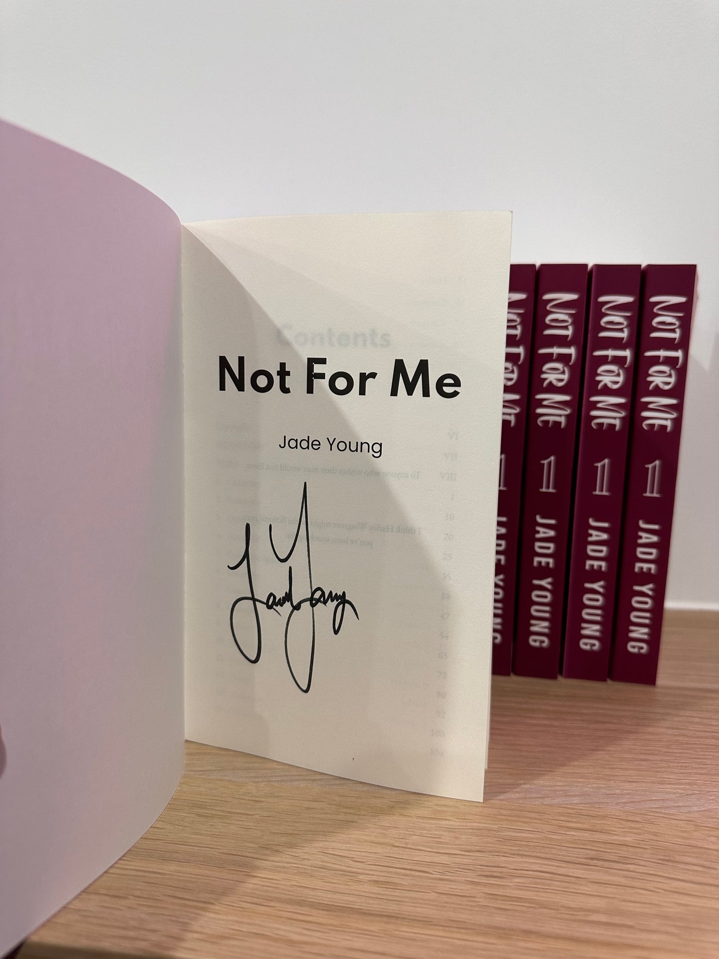 Not For Me / Second to you by Jade Young - hand signed by author