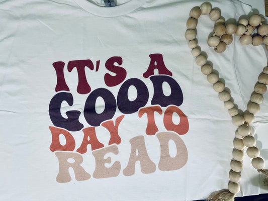 RARE - t shirts good day to read white