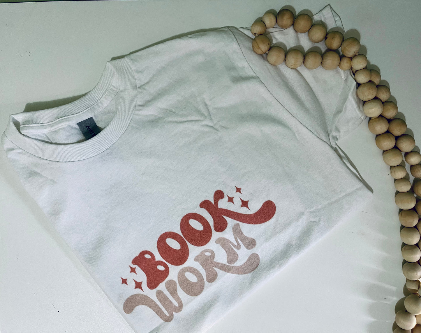 RARE - t shirts book worm white