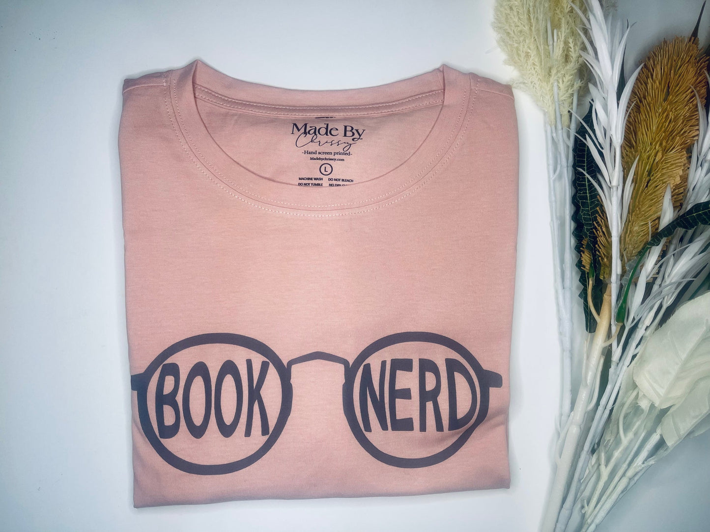 RARE - t shirts book nerd pink