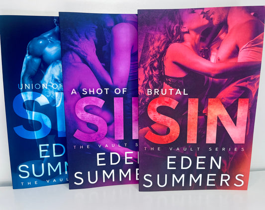 The Vault series by Eden Summers (A Shot of Sin, Union of Sin & Brutal Sin)